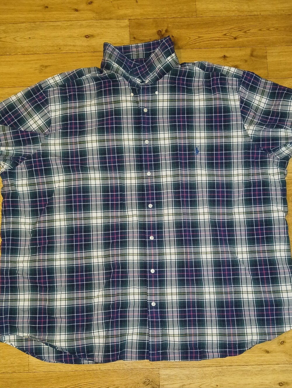 Ralph Lauren Polo Men's Plaid Button-Down Shirt in Blue, White & Purple